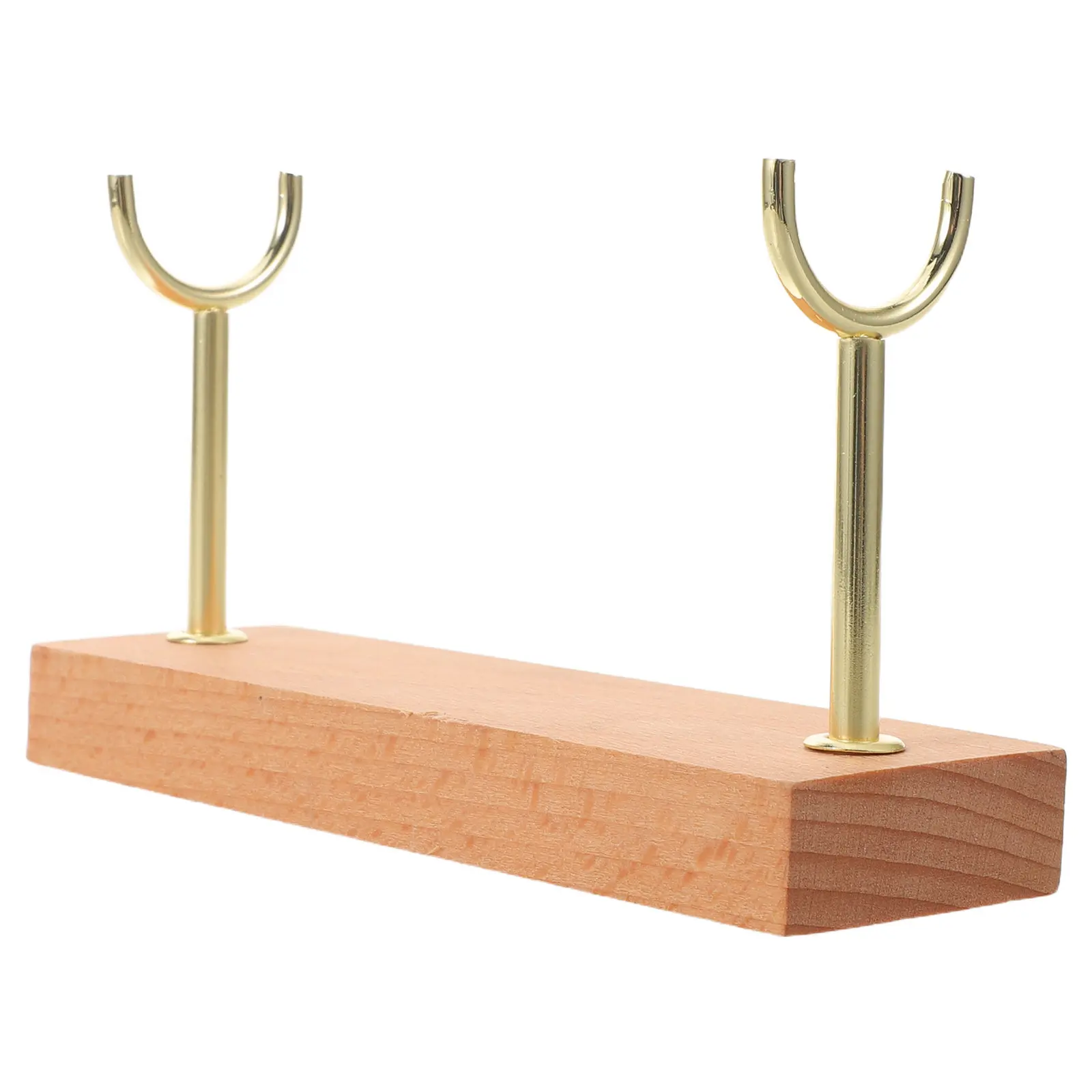 

Tabletop Jewelry Stand Wooden Base Bracelet Display Holder 5.3x2.9x1.6 Inches for Bangle Showcase Watch Organizer Home Decor