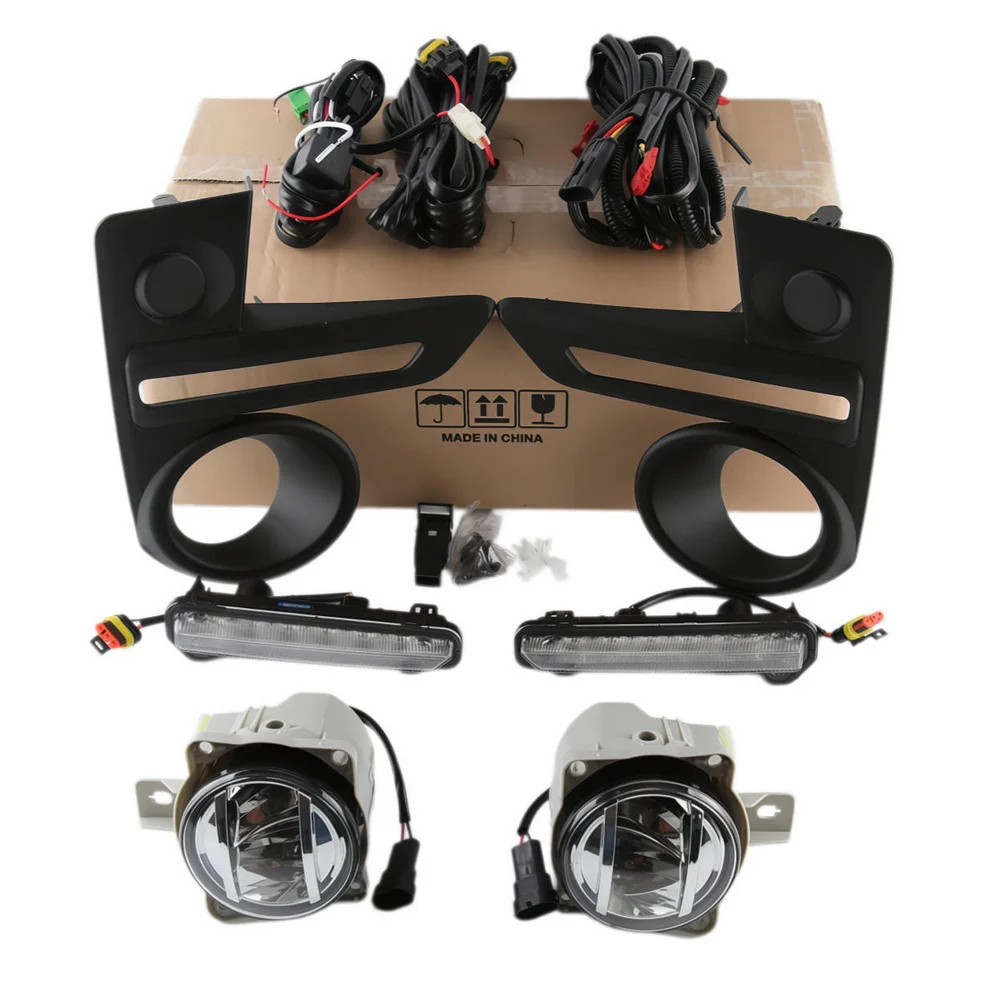 July King Car Fog Lamp Assembly DRL for Toyota Raize 2020-2025, 6000K Daytime Running Light + Yellow Turn Signals + Fog Lamp