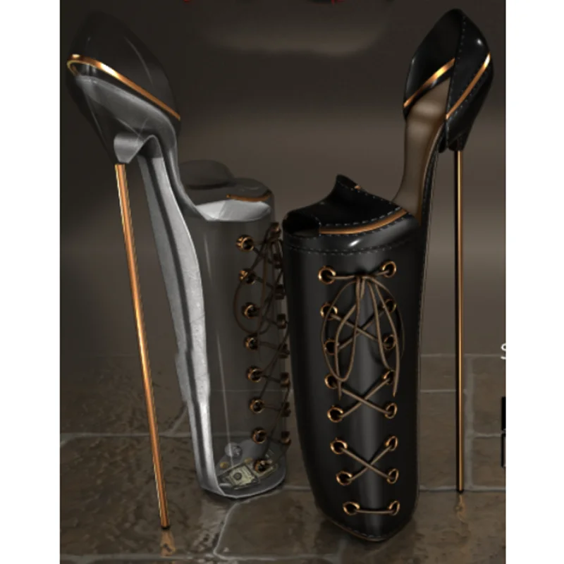 

Black Lace Up Matte Leather Pumps Thin High Heel Sexy Fashionable Cool Summer Casual Big Size Woman Shoes Zapatillas Mujer