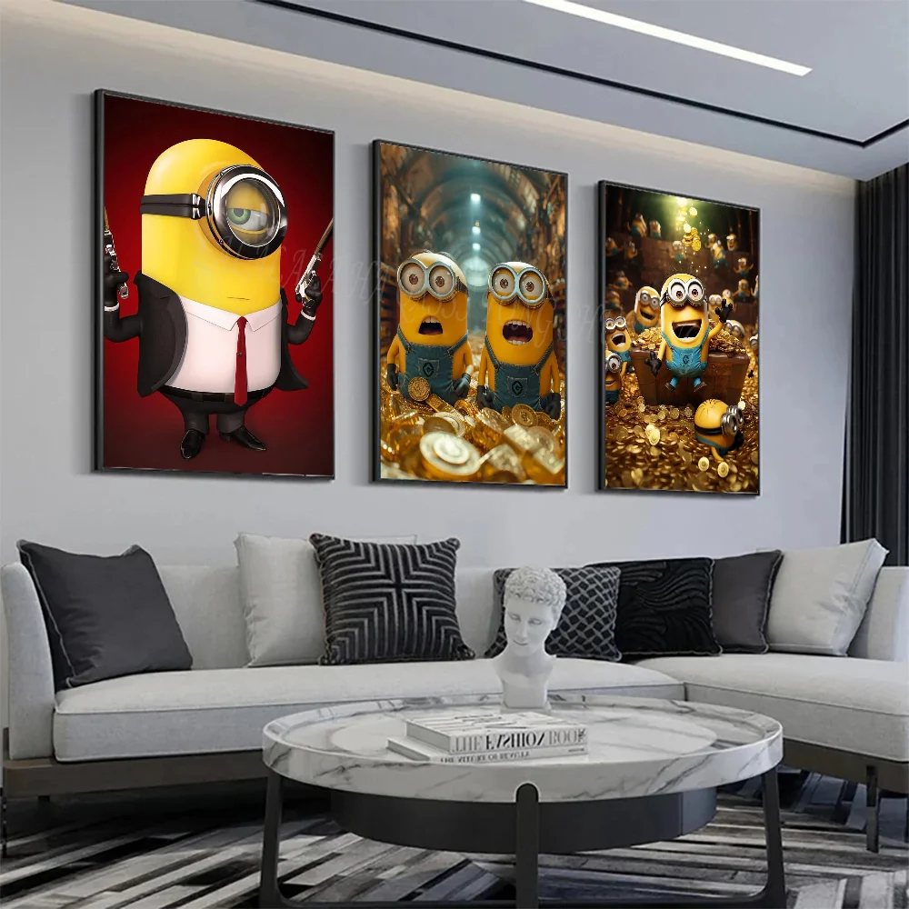 Póster de m-minions HD para decoración del hogar, carteles de pared, imagen artística para Bar, cafetería, habitación