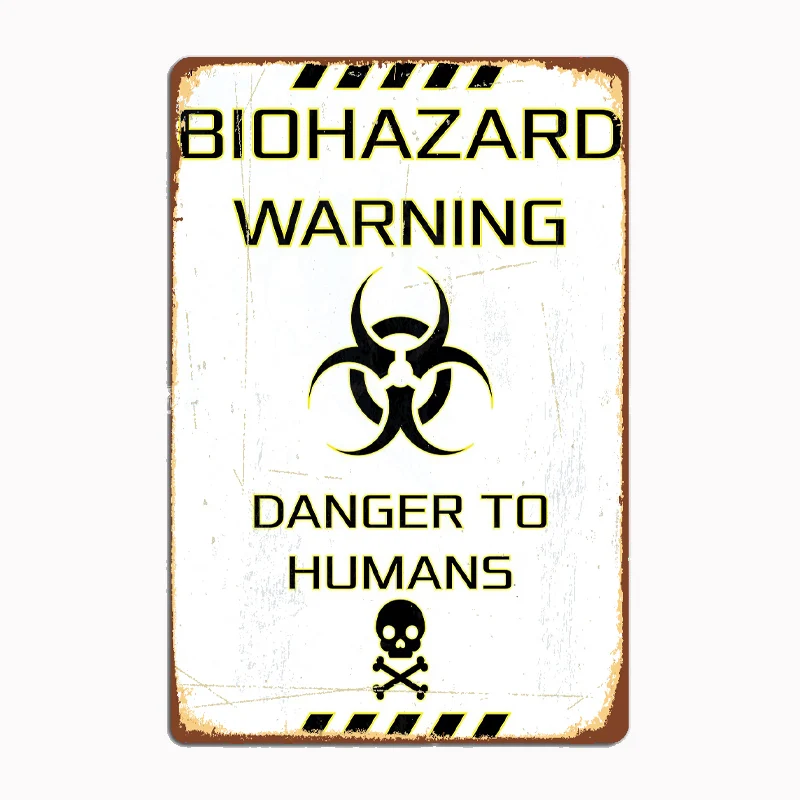 

Biohazard Warning Infection SIGN Posters Metal Sign Custom Garage indoor Wall Room Decor Tin Vintage Home Decor
