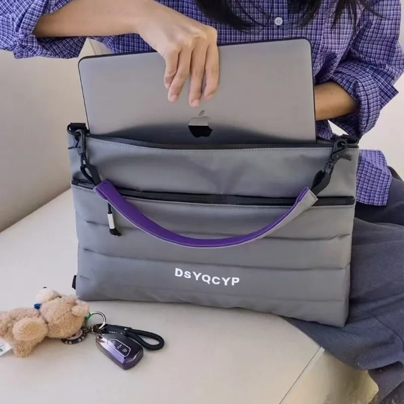 Niche High-end Laptop Bag 13-inch 14-inch Unisex Shoulder Messenger Bag Ipad Pro 11 Case Tablet Cases Handbag Send Long Strap