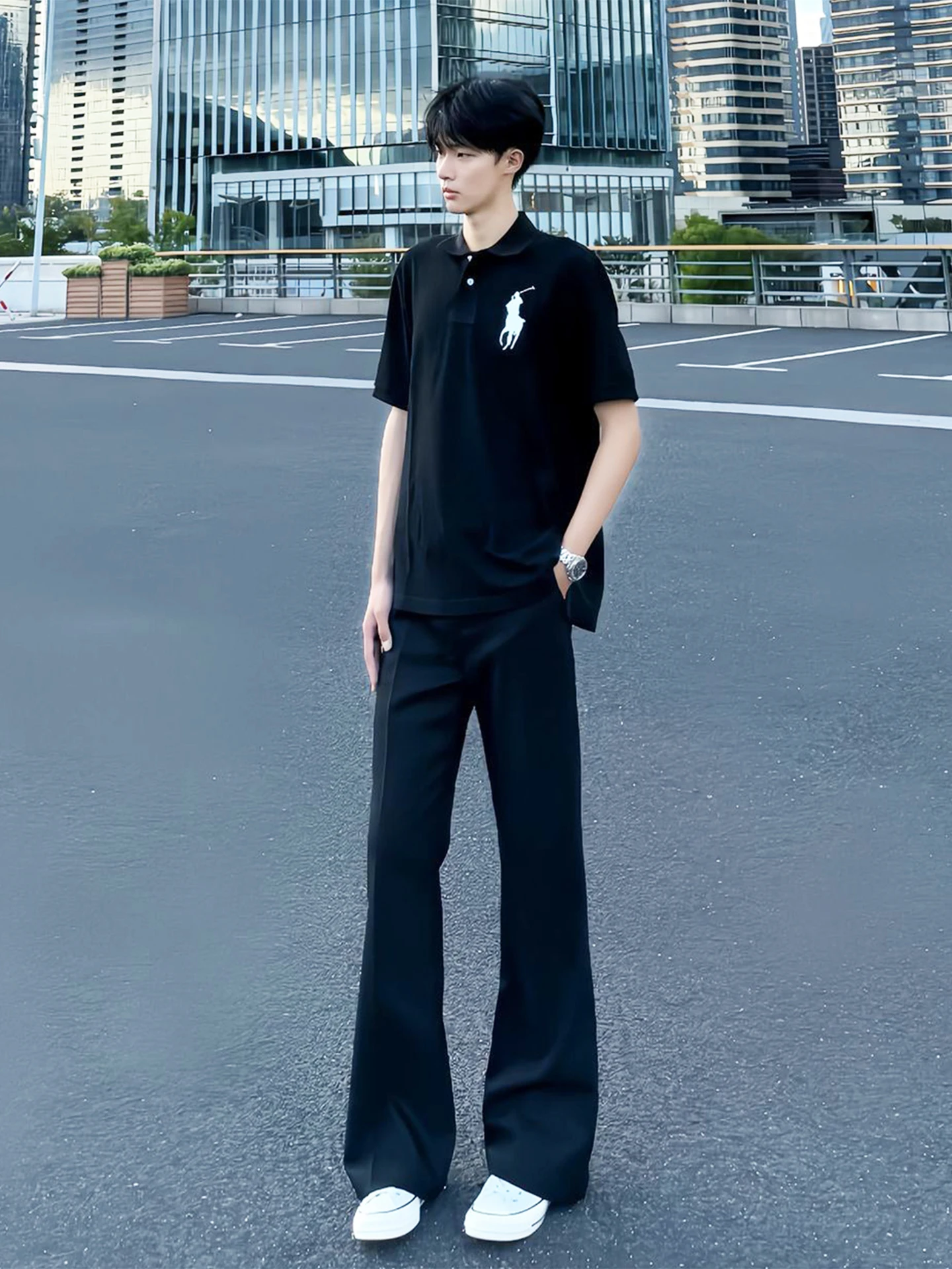 

Мужские летние тонкие брюки Bla Casual прямого кроя, свободного покроя, с легким расклешением, удлиненные, для бизнеса и повседневной носки...