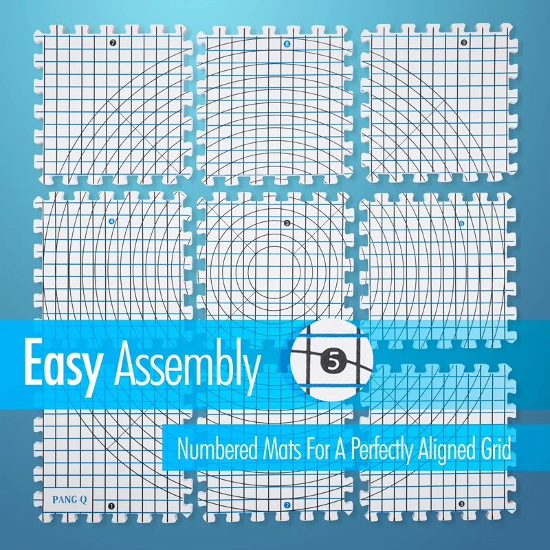 1.8cm Thickness Knitting Blocking Mat 100 T-Pins and 12 Pcs Blockers Portable Grid Board Reusable DIY Knitting Tools