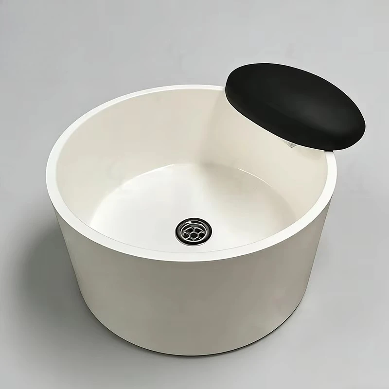 JINCHENG Pedicure Foot Spa Tubs Bowls High Quality Round/Square Ceramic Porcelain Jet System Pipeless For Nail Salons Whirlpool