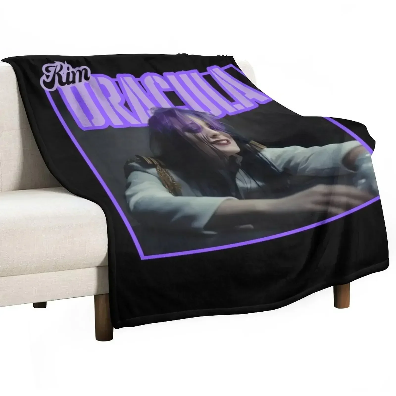 Purple Kim Dracula Throw Blanket Soft Plush Plaid wednesday Travel bed plaid Luxury Luxury Designer Blankets