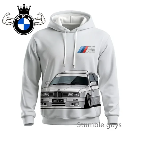 Imagen 2 del producto Otoño de los hombres BMW de manga larga Sudadera con capucha chaqueta abrigo deportes motocicleta carreras M Power Car marca elegante moda
