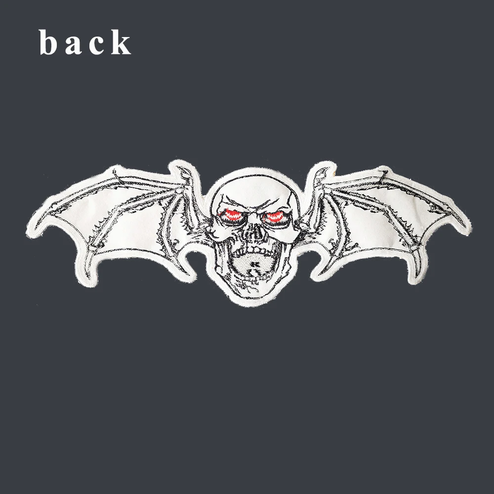 11.6 ''Inches Red Eye Demon Bat Scary Grote Borduurwerk Patches Doek Stickers Voor Jacket Terug Vest Motorfiets Biker Accessoires