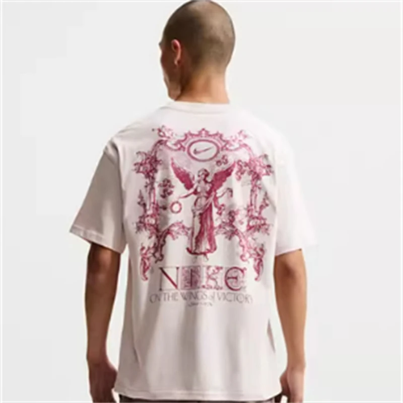 

Nike Wings Victory Graphic T-Shirt, 100% Cotton Loose Fit Casual Short Sleeve Tee for Men Women, Retro Streetwear Summer Sports