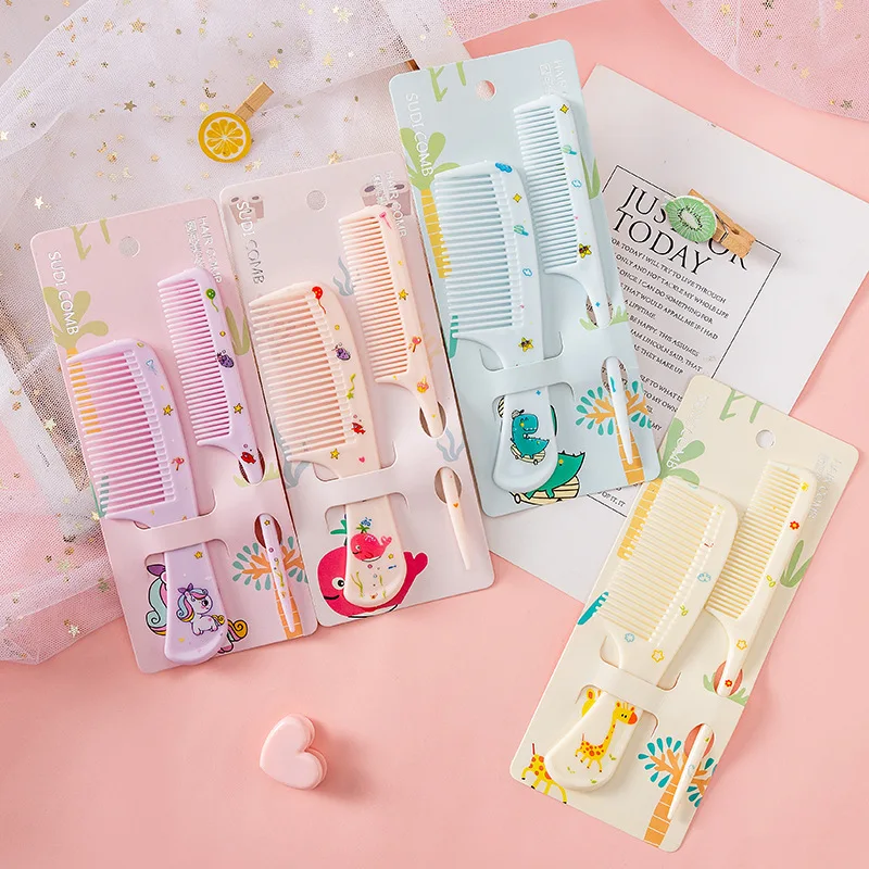 2Pcs Kids Cartoon Animals Hair Combs Set