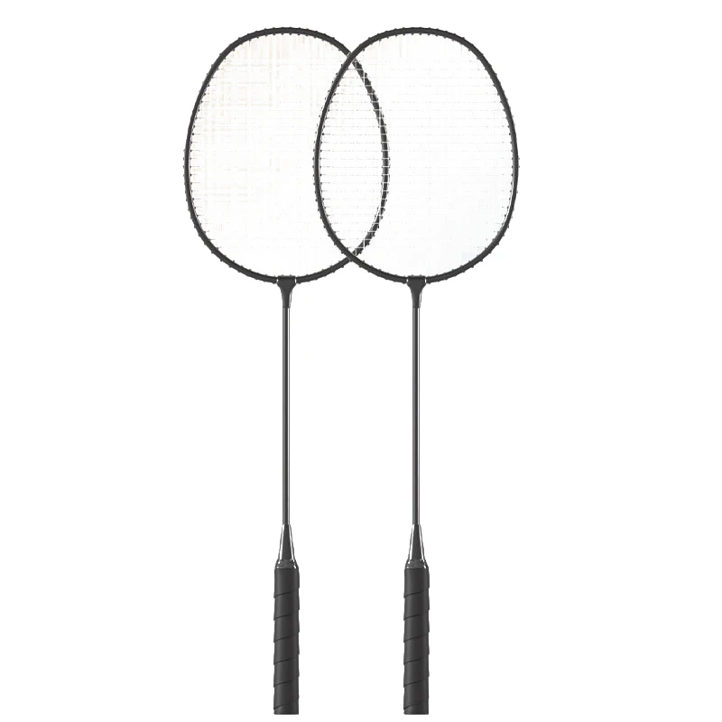 2pcs Badminton Racket Set Ultralight Split Ferro Alloy Adult Badminton Racket With Bag Attacking And Defending