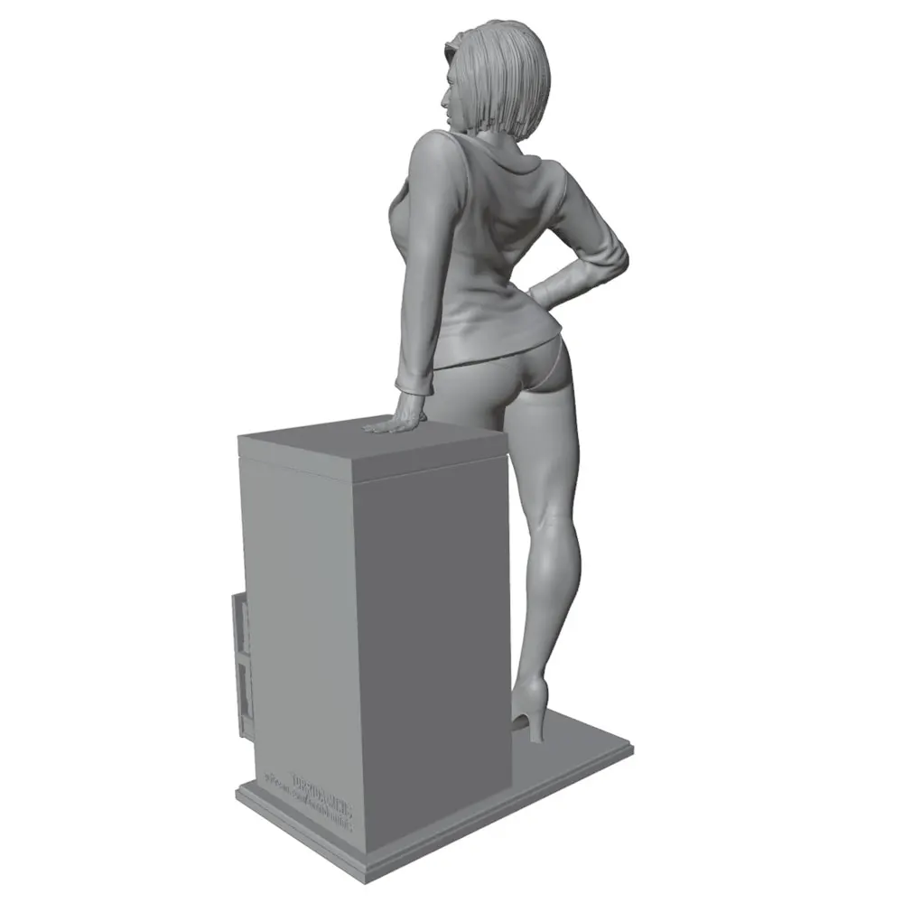 Miniatura de resina 75mm – Figura de mujer con documentos para colección y escenarios