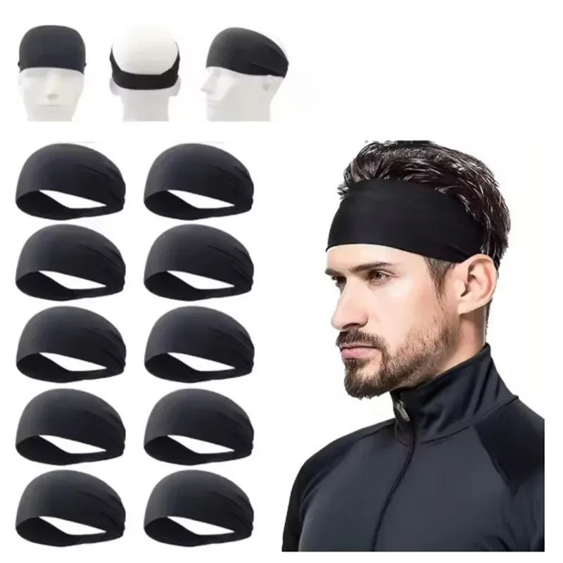 1/2Pcs PCS Sports Sweatband Breathable Sweat Absorbent Headband Soft Smooth Outdoor Sport Yoga Headband Hair Head Band ﻿