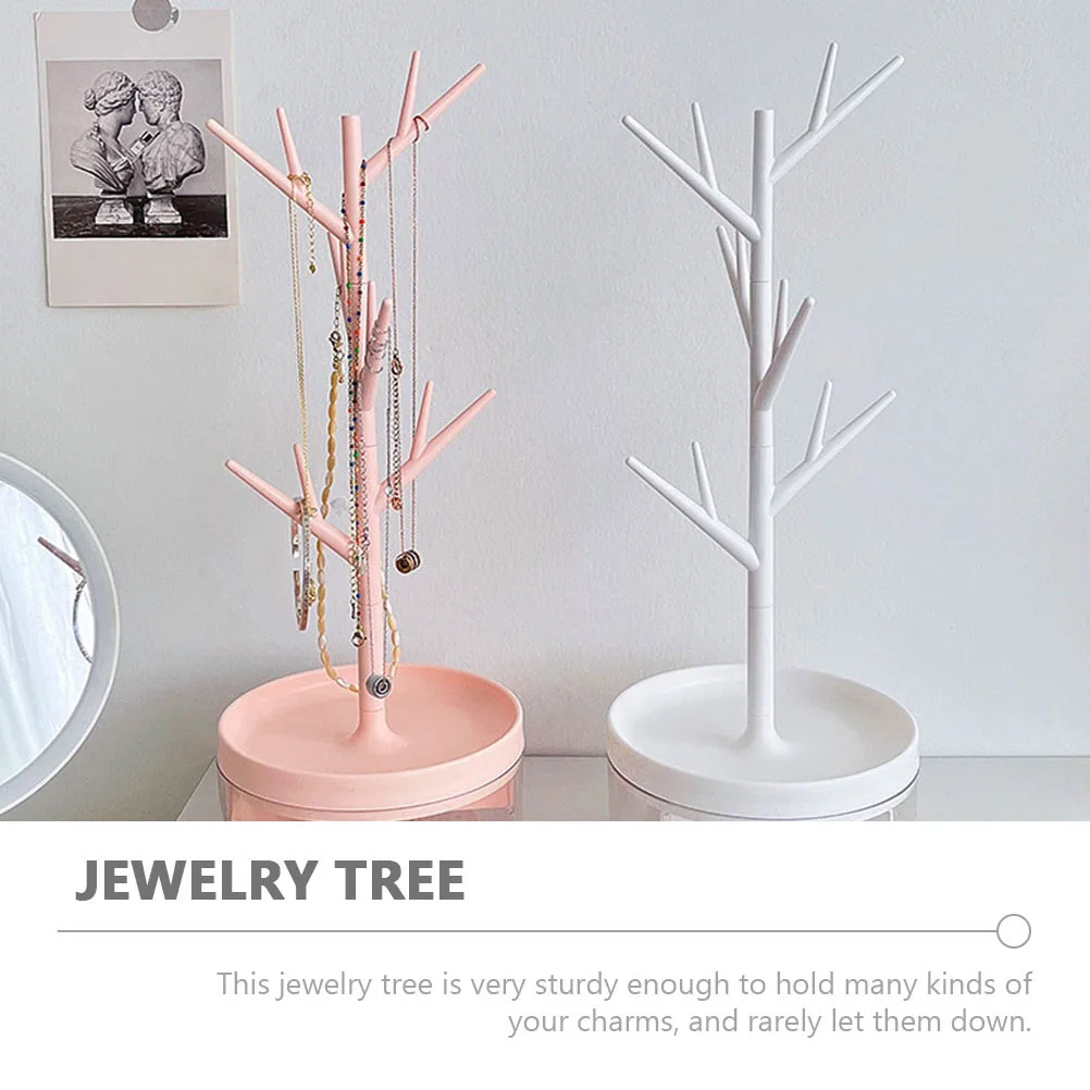 

Creative Jewelry Display Stand Desktop Organizer Tree Shape Hanging Rack For Earrings Necklaces Bracelets Sturdy Multi-Branch