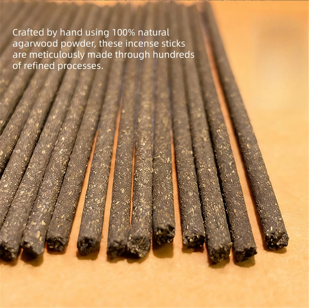 Natural Handmade Kyara Agarwood Incense Sticks,Hainan Tiger Stripe Old Material,Incense for Home &