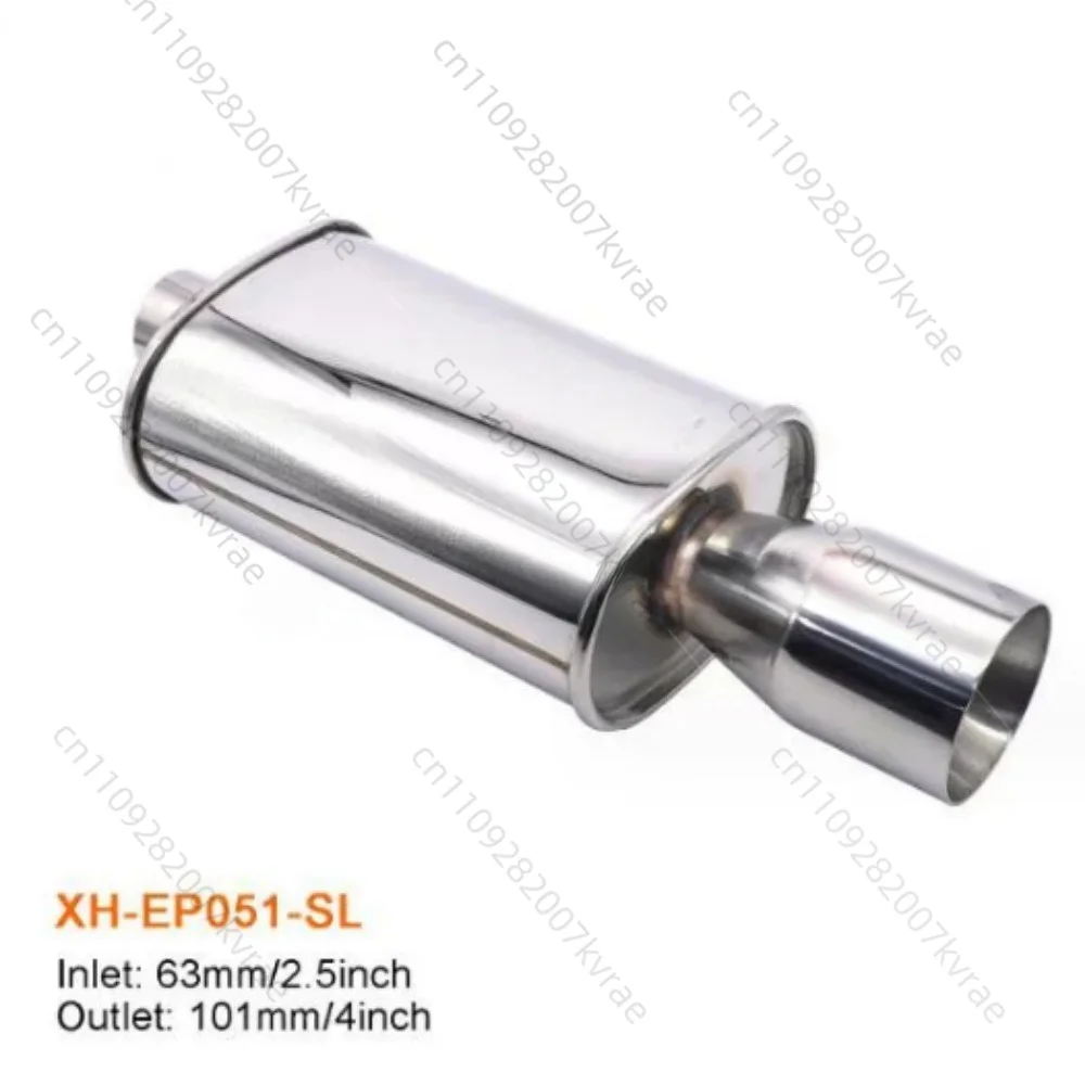 Stainless Steel Car Exhaust Muffler Pipes Mufflers Tips Double Inlet Outlet
