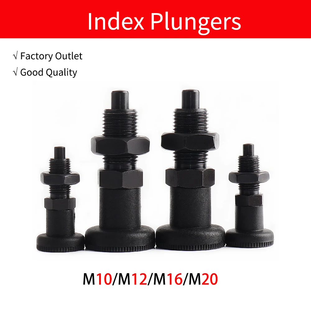 

Plastic Knob Carbon steel Pin Fine Thread Return Type Spring Index Plunger