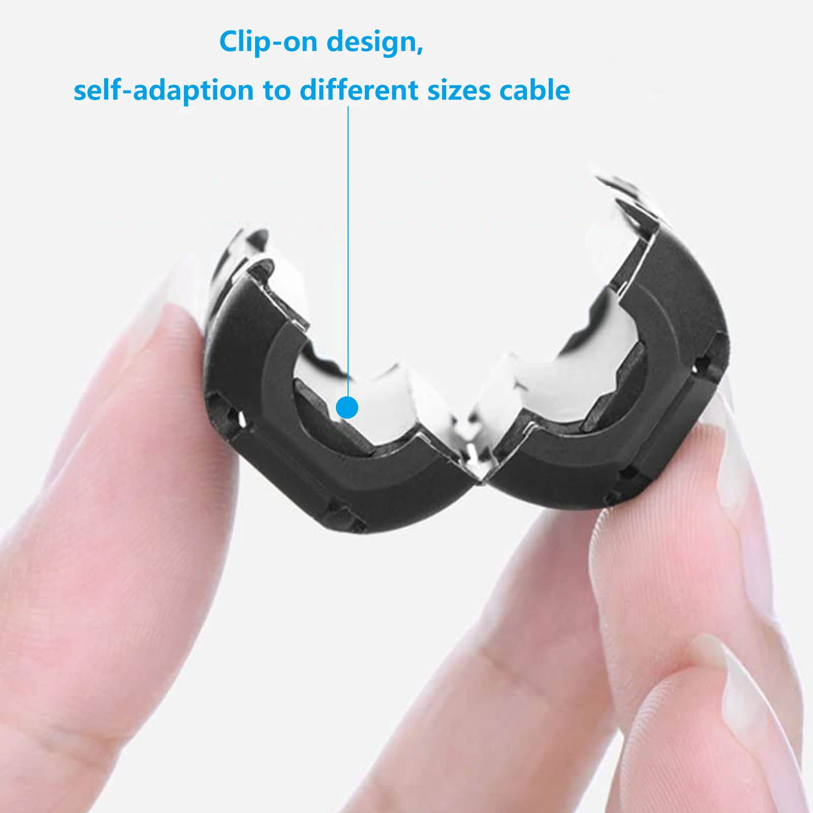 20 قطعة كليب على الفريت الأساسية مرشح الضوضاء ل Emi قمع كابل قابل للإزالة مشبك من البلاستيك ل Usb قوة الصوت والفيديو الحبل المنزل #6