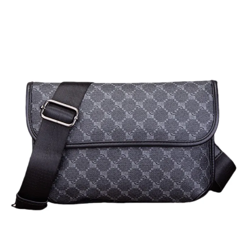 กระเป๋าสะพายข้างผู้ชาย ดีไซน์แฟชั่นใหม่ กระเป๋าสะพายไหล่สำหรับผู้ชาย กระเป๋าสะพายข้างแบบมีฝาปิด กระเป๋าสะพายข้างผู้ชายทรงสี่เหลี่ยมขนาดเล็ก