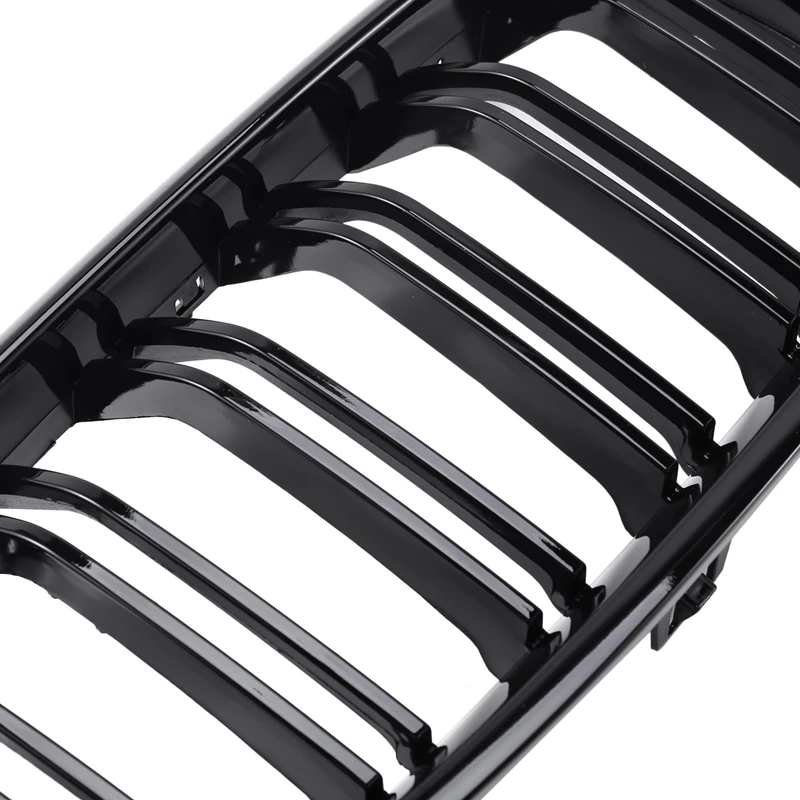 2Pair Gloss Black Front Grille/Grilles Kidney For BMW 3-Series F30 F31 F35 2012-2017 Car Styling