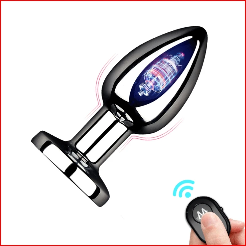 10 Modes Wireless Metal Vibrating Anal Plug Vibrators G-spot Prostate Massager Anus Masturbator Adult Game Sex Toy for Men Women