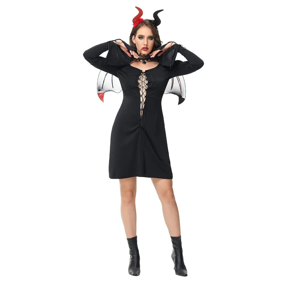 Carnival Halloween Lady Little Devil Costume Cosplay Fancy Party Dress