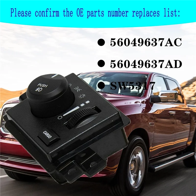 

AX48-1 Piece 56049637AC Headlight Switch Indicator Switch Fog Light Switch Replacement Parts For Dodge Dakota 05-11