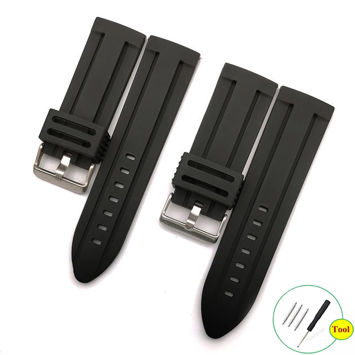 シリコンウォッチバンド,ソフトラバーストラップ,ブラシブラッシュドクラスプ,スポーツ,18mm, 20mm, 22mm, 24mm, 26mm, 28mm, 30mm