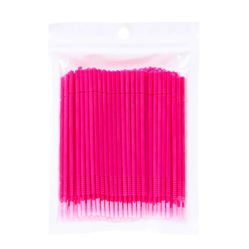 100 Stuks Microbrush Wimper Verlengborstel Wimper Lijm Reiniging Make-Up Borstels Wimper Extensie Benodigdheden Accessoires Micro Borstels