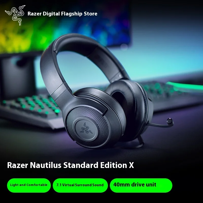 

Razer Naga Hexahedron Standard Edition Wired Headset For Computer Gaming 7.1 Sound Effect Overhead Wearing Earphones