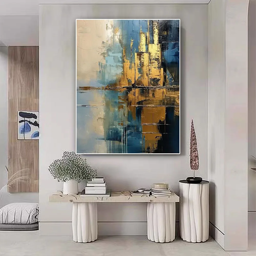 Nordic Palette Knife Poster 100% Handmade Abstract Oil Paintings On Canvas ModernWall Art Picture Decor Home Room Live Mural
