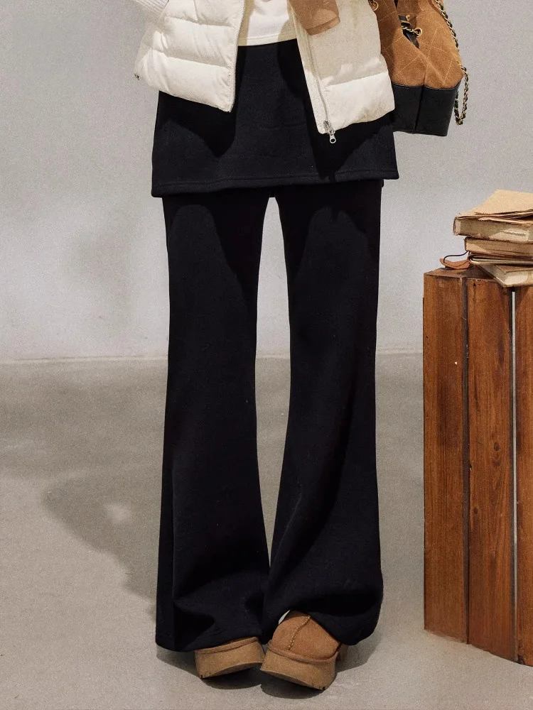 

Брюки-клеш Bla Slimming с высокой талией для полных женщин: модные повседневные зимние брюки с эффектом удлинения ног