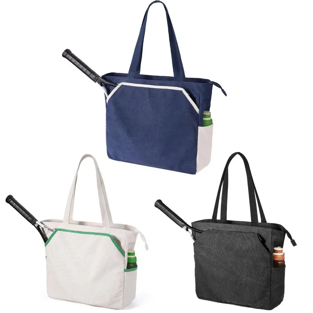 

Durable Large Capacity Tennis Tote Bag Canvas Multifunctional Badminton Racket Handbag Lightweight Tennis Racket Shoulder Bag