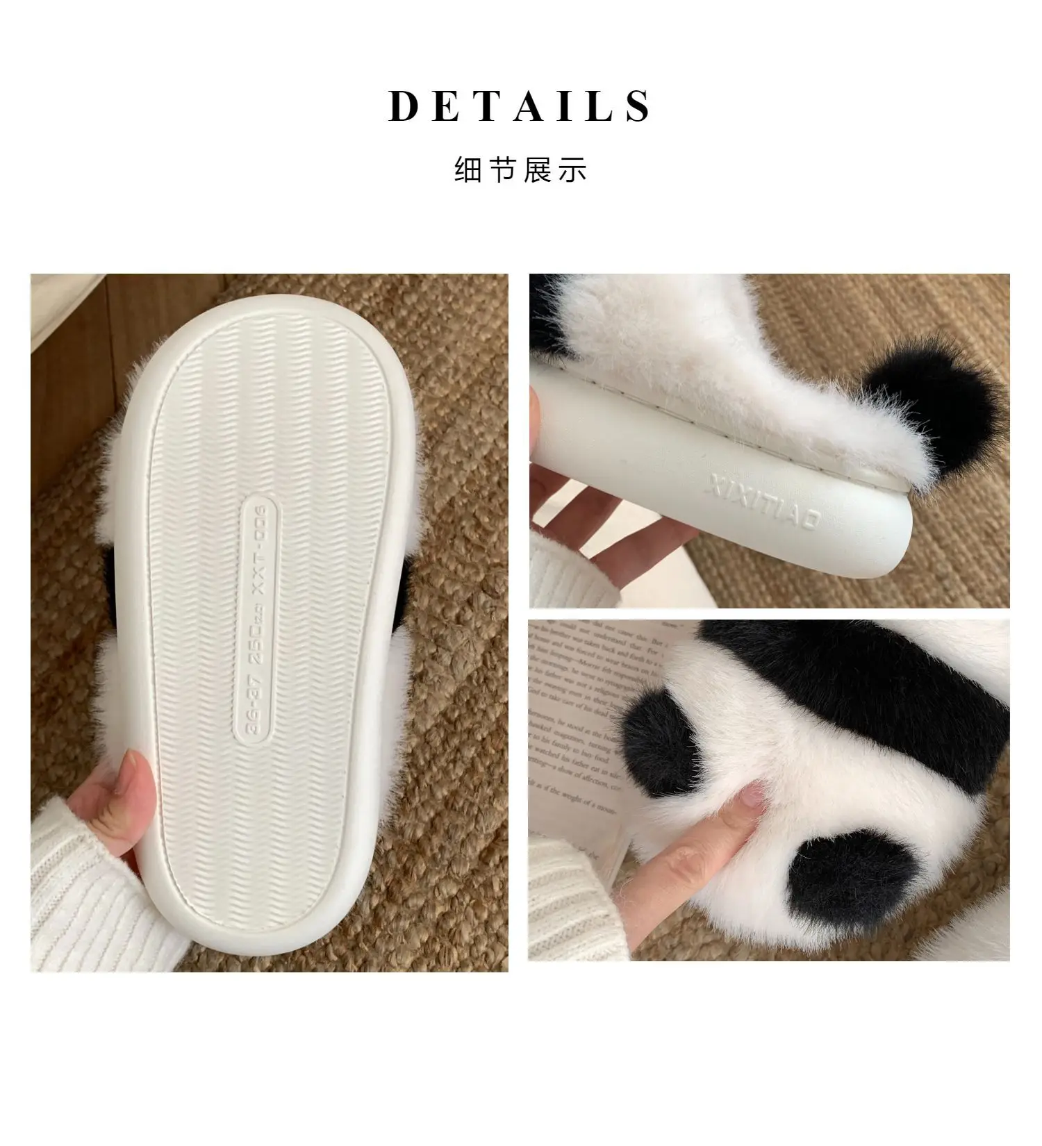 Cute Dog Animal Slippers 2024 Winter Women\'s Shoes Female Kawaii Fluffy Winter Warm Fur Slides Shoes Indoor Home Plush Slippers