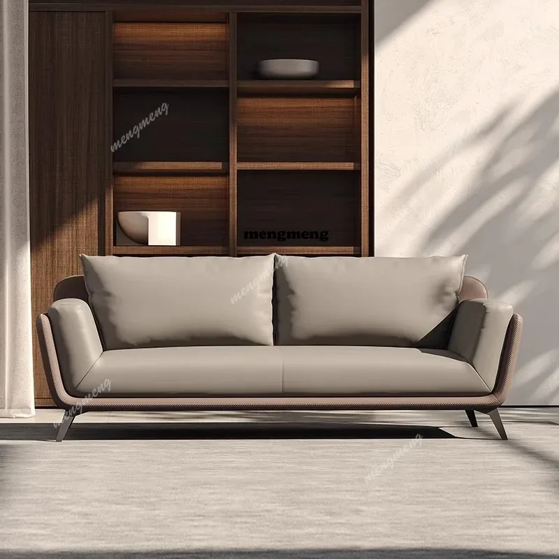 

Leather Minimalist Office Sofas Business Reception Boss Meeting Office Sofas Area Leisure Office Furniture Ambony Seza