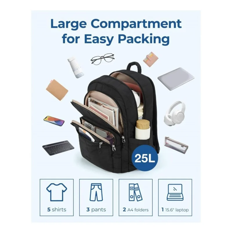 A13E-15.6In Laptop Bag College Backpack High Capacity School Backpack Cute Girl Travel Book Bag Female Fashion Ladys