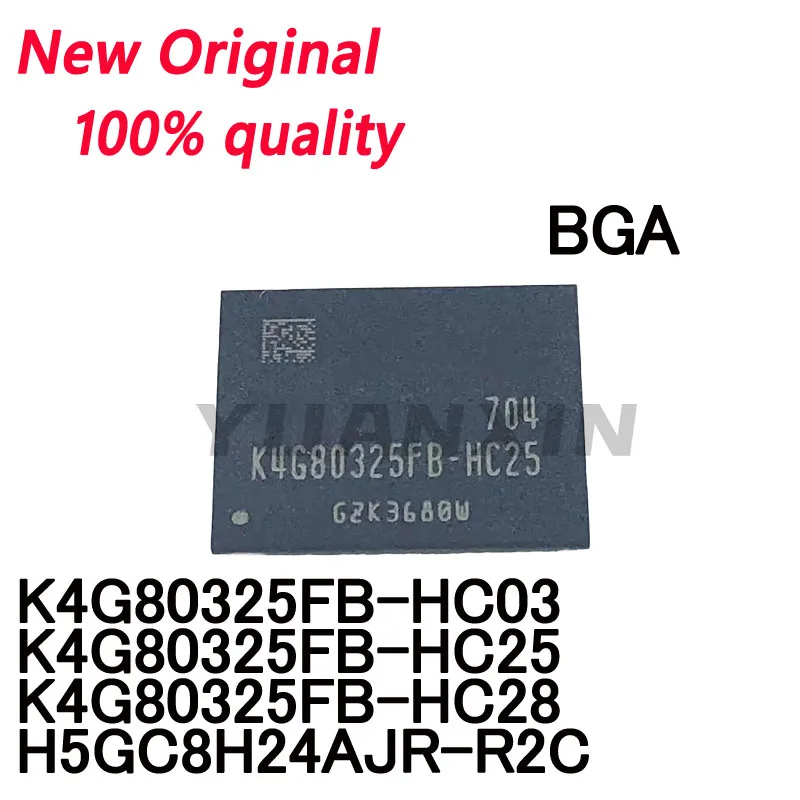 1/PCS New Original K4G80325FB-HC03 K4G80325FB-HC25 K4G80325FB-HC28 H5GC8H24AJR-R2C BGA In Stock