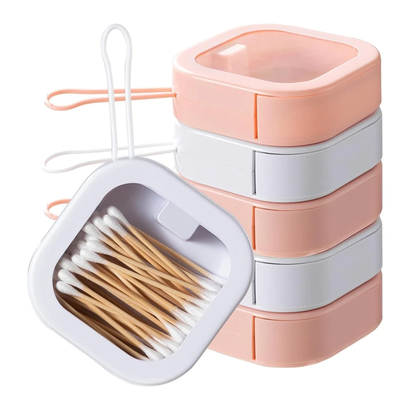 

6 Pcs Portable Hair Tie Organizer Travel Storage Containers Stackable Box For Pin Cotton Swab Hair Clips Earrings Durable