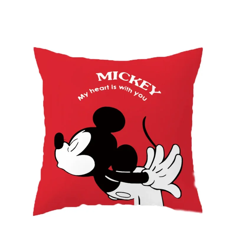 Disney Pillowcase Cushion Cover Mickey Minnie Mouse Pillow Case Cartoon Boy Girl Couple Wedding Gift 45x45cm