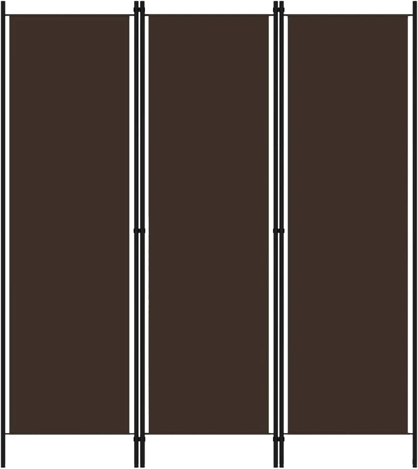 

3-Panel Room Divider Folding Privacy Screens, Home Office Room Divider Wall Room Partitions Screen, Brown 59.1" x 70.9"