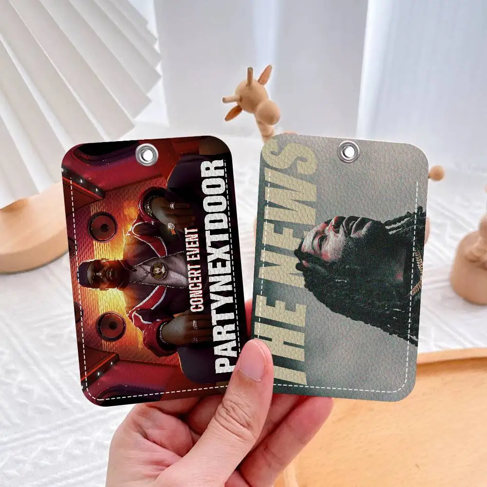 Popular Singer P-Partynextdoor Keychain With Access Card Holder, Bus Pass & Meal Card ID Bank Card Protective Case For Security