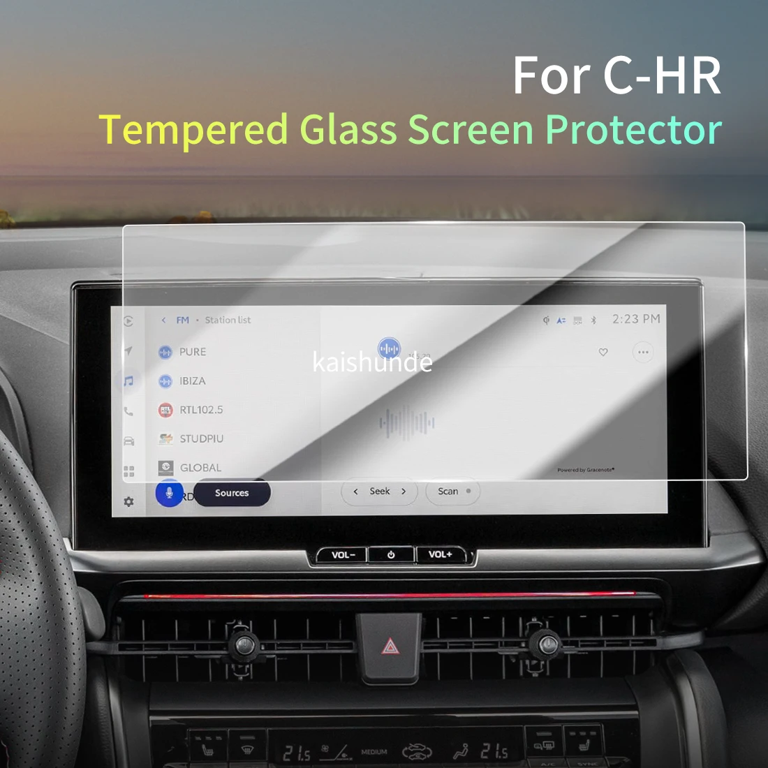 

Автомобильные наклейки, защита счетчиков для Toyota CHR 2024, защитная пленка из закаленного стекла, дисплей, навигация, автомобильные аксессуары