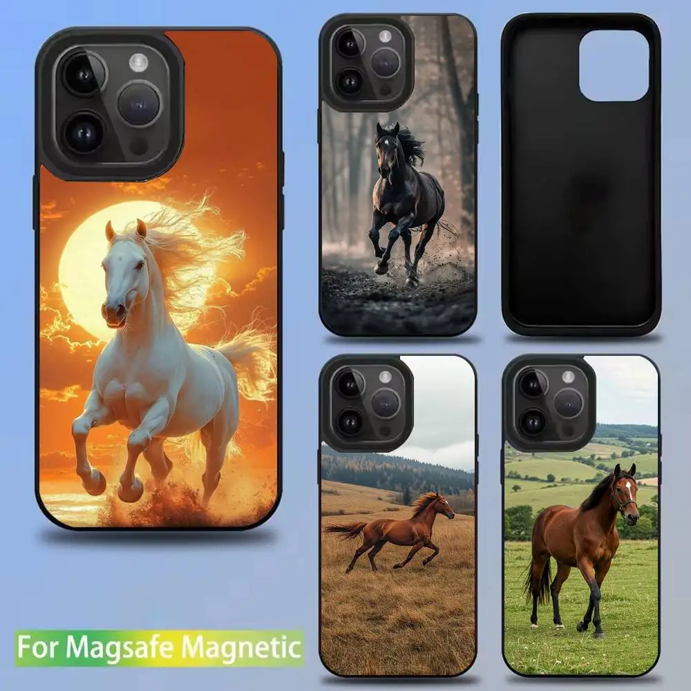 

G-Galloping Horse Art Phone Case For iPhone 17,16,15,14,13,12,11,Pro,Max,Plus,Mini,SE4,E For Magsafe Wireless Charging