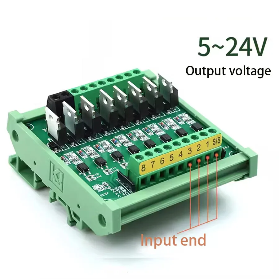 IO card microcontroller PLC DC signal amplification board PNP to NPN optocoupler isolation solid-state relay transistor