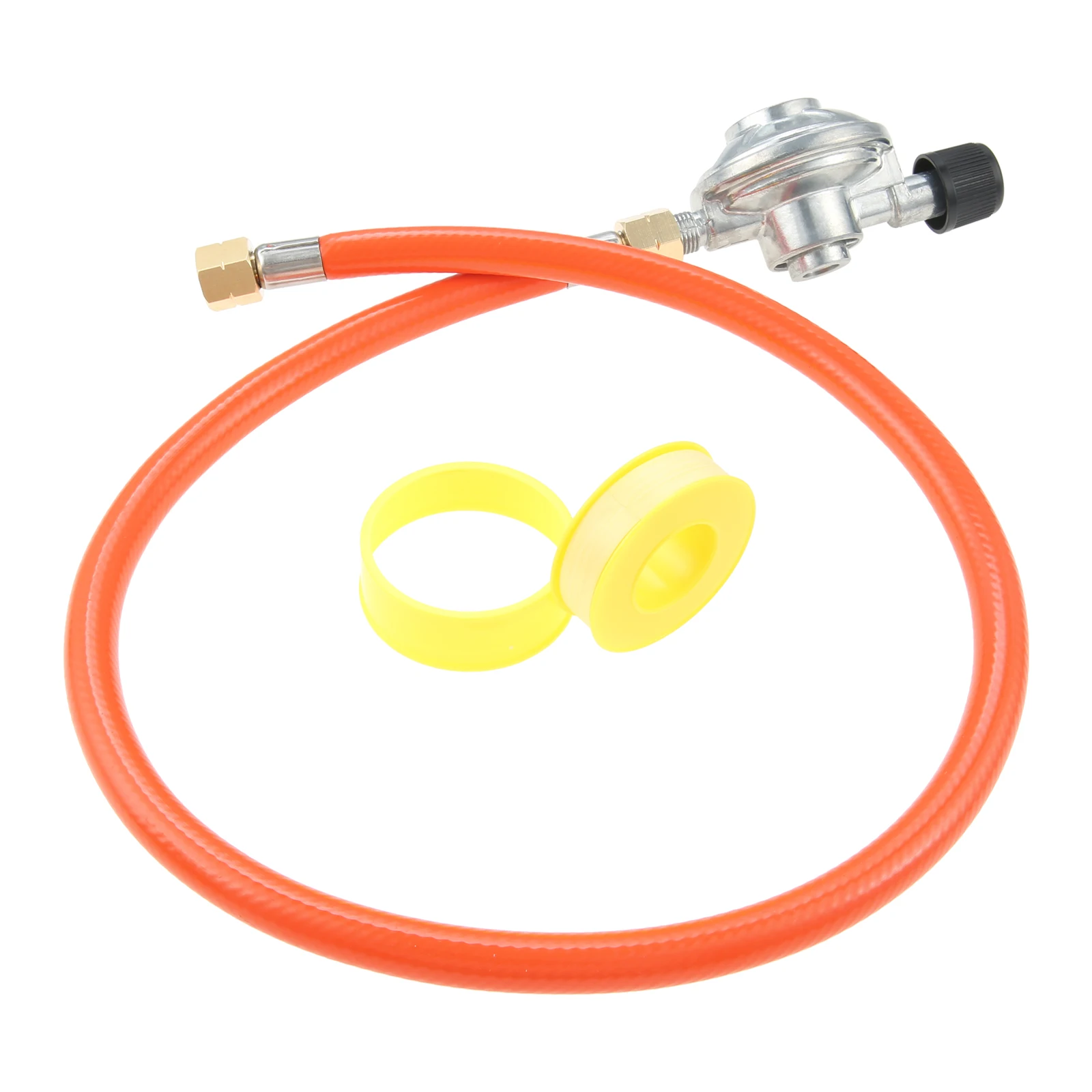 Gas Hose Pressure Regulator Set 50mbar Gas Hose 80cm Regulator with Screw Connection 1/4 Inch Left X 7/16 Inch for Heater Stove