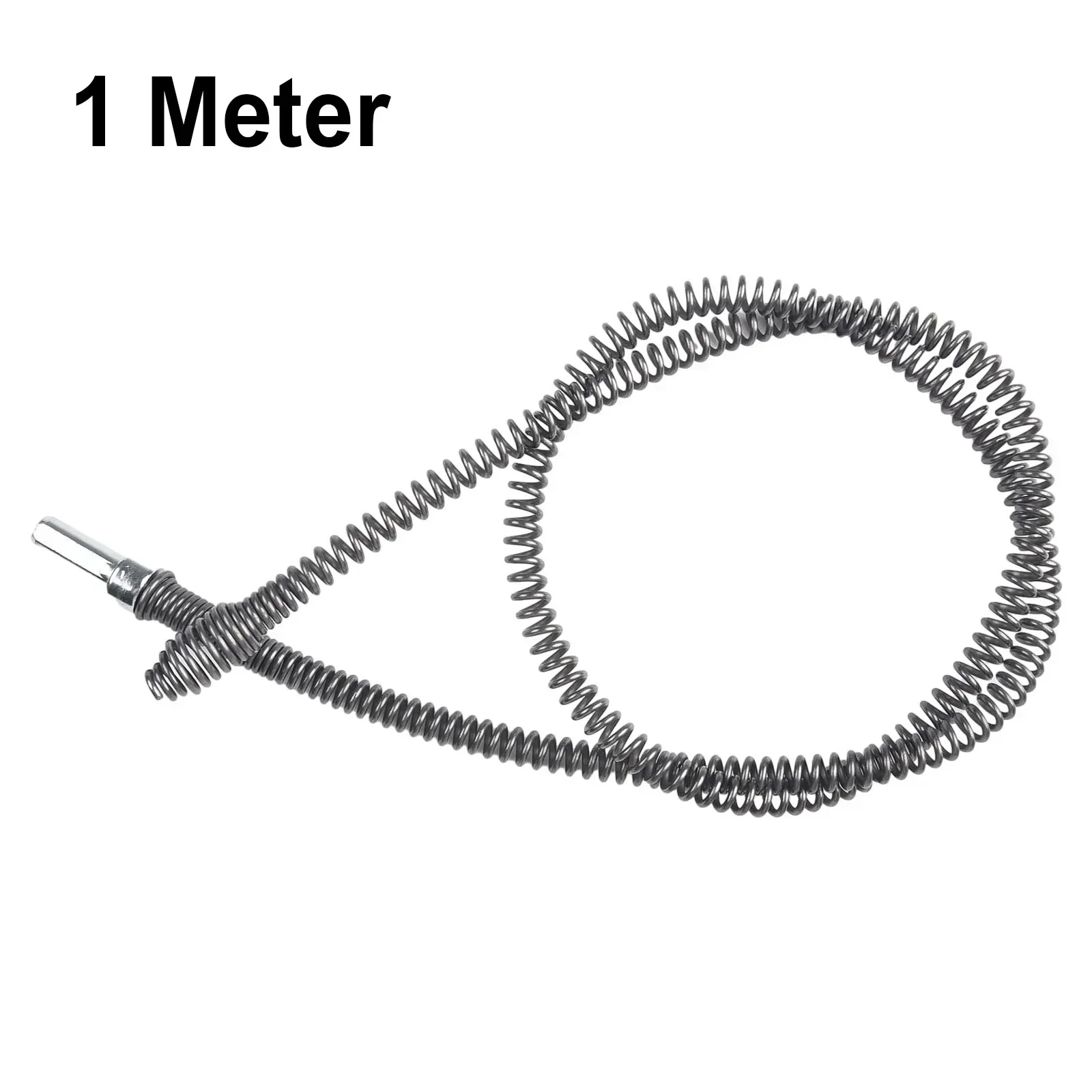 1Pc Drainer Pipe Dredging Tool Drill Connector Rod Spring Pipe Sewer Unblocker 3/2/1M Manganese Steel For Bathroom Kitchen
