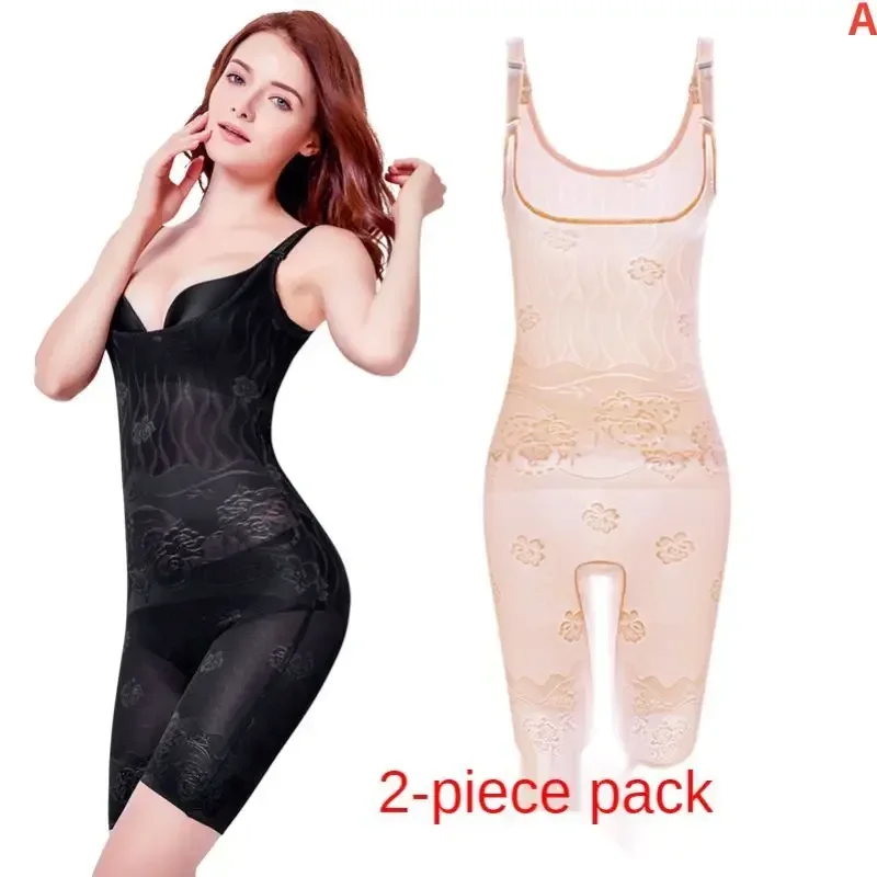 Conjoined Body-shaping Underwear Waist-burning Body-burning Body Shape Slimming Women Body Summer Ultra-thin Lift Hip Opening