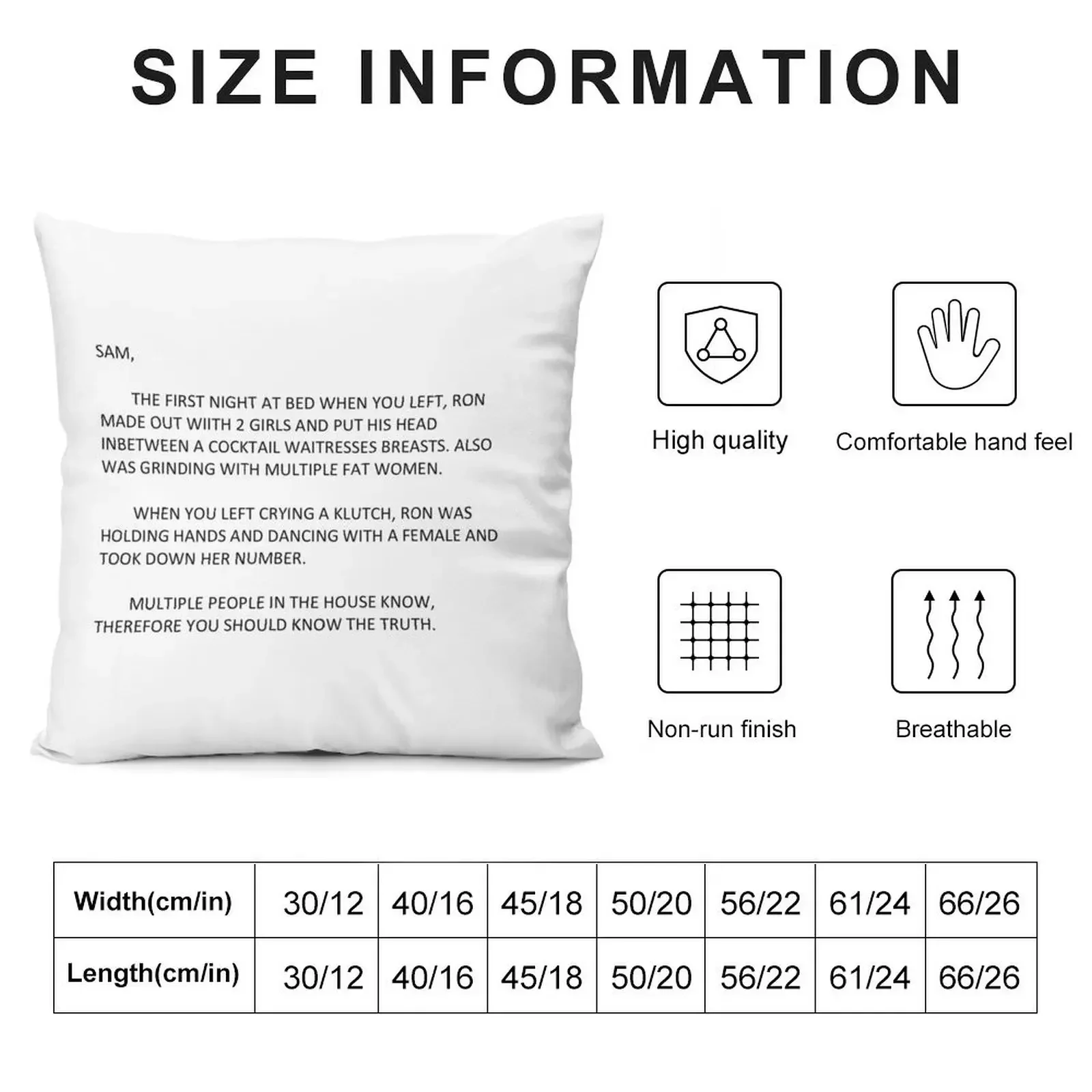 jersey shore anonymous letter to sammi Throw Pillow Pillow Cover Sofa Cushions Covers Cushions Cover luxury sofa pillows pillow