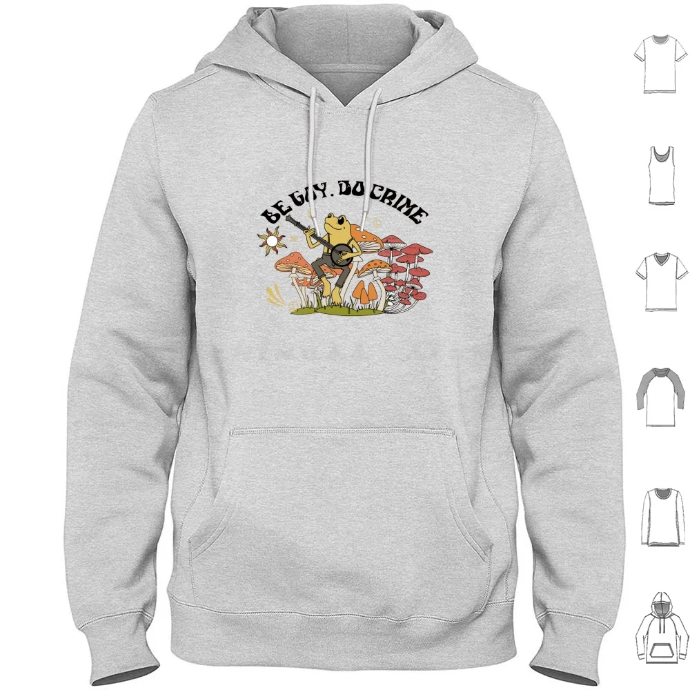 Be Do Crime Hoodie Cotton Long Sleeve Pride Bisexual Queer Trans Bi Rainbow Pansexual Pride Cute Asexual Gender
