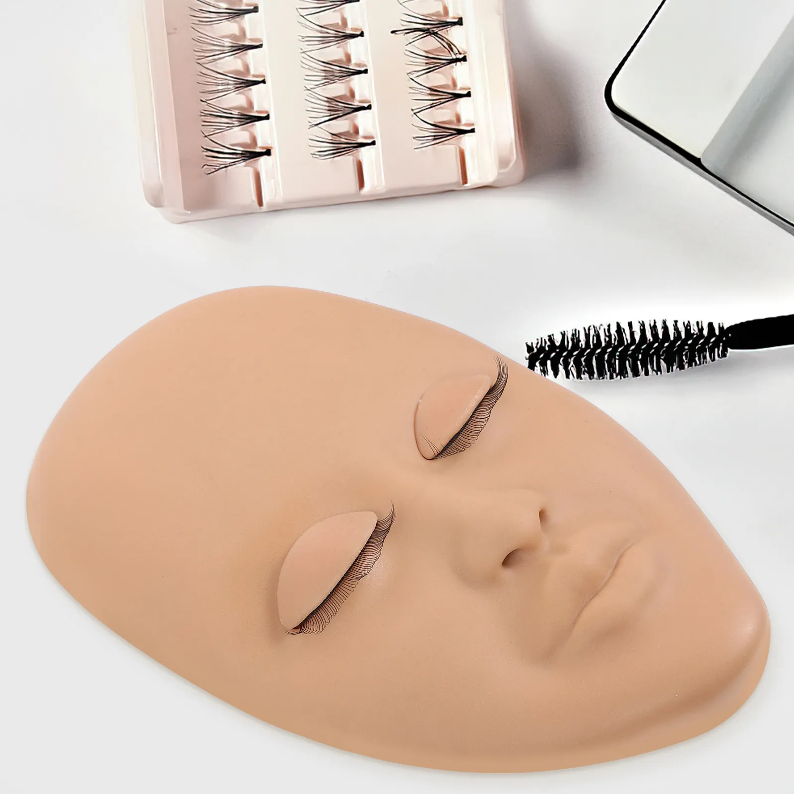 Lash Mannequin Head Smooth Realistic Skin Practice Training Head Eyelash Extension Makeup Face Painting Massage Practice Tool